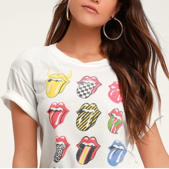 Daydreamer Tops - Daydreamer 12 Tongues Rolling Stones T Shirt Sz Large Graphic Tee